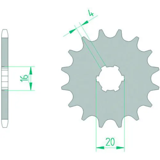 AFAM Standard Stahlritzel vorne 22101 - 420 für Suzuki TS50