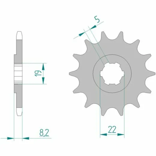AFAM Standard Stahlritzel vorne 22302 - 520 für Suzuki PE250