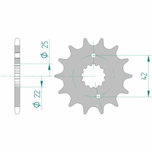 AFAM Standard Stahlritzel vorne 22304 - 520 für Suzuki RG250GAMMA