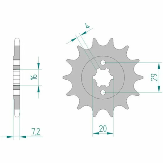 AFAM Standard Stahlritzel vorne 22305 - 520 für Suzuki TS200