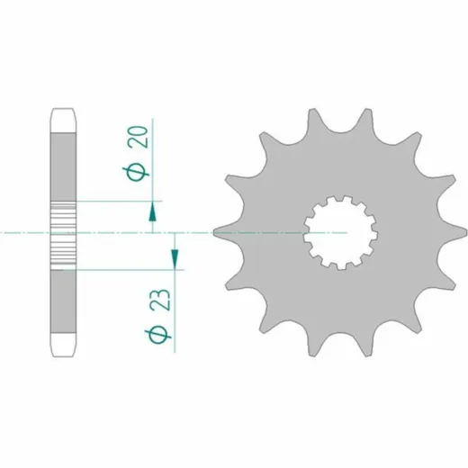 AFAM Standard Stahlritzel vorne 22403 - 530 für Suzuki GR650, GSX400