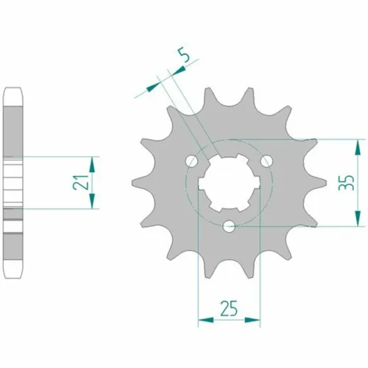 AFAM Standard Stahlritzel vorne 22502 - 530 für Suzuki GT380, GT750