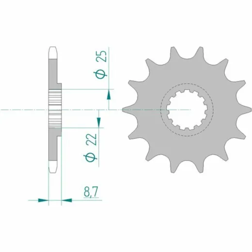 AFAM Standard Stahlritzel vorne 22505 - 520 für Suzuki GS500