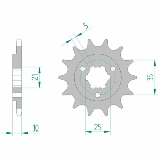 AFAM Standard Stahlritzel vorne 22600 - 520 für Cagiva CANYON500, CANYON600, RIVER600 Suzuki DR750, DR800 22600-15