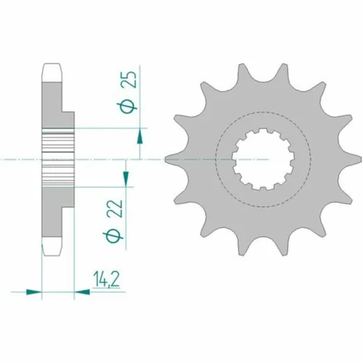 AFAM Standard Stahlritzel vorne 22601 - 630 für Suzuki GS1000, GS1100, GSX1100