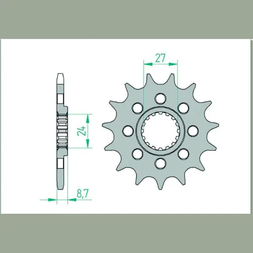 AFAM Standard Stahlritzel vorne 22902 - 520 für Suzuki GSX-R1000