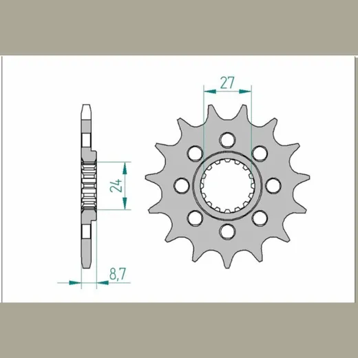 AFAM Standard Stahlritzel vorne 22902 - 520 für Suzuki GSX-R1000 22902-17
