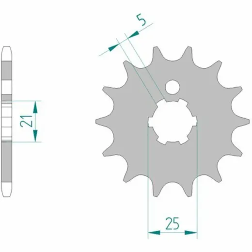 AFAM Standard Stahlritzel vorne 24300 - 520 für Kawasaki KLX250