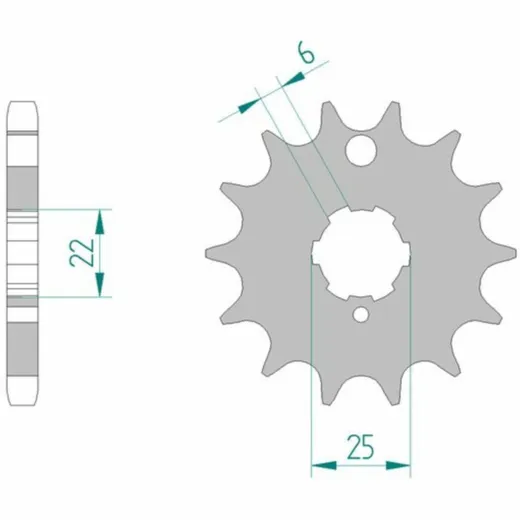 AFAM Standard Stahlritzel vorne 24401 - 530 für Kawasaki Z400