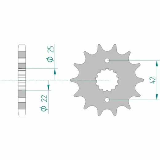 AFAM Standard Stahlritzel vorne 24500 - 530 für Kawasaki GPX600, GPZ550, GPZ600