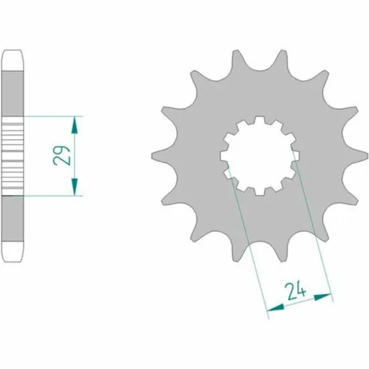AFAM Standard Stahlritzel vorne 24601 - 530 für Kawasaki GPZ750, GPZ900, NINJAZX-12R 24601-16