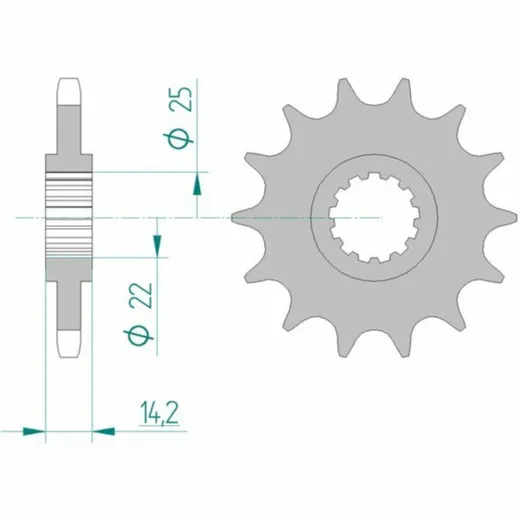 AFAM Standard Stahlritzel vorne 24602 - 525 für Kawasaki ZEPHYR750
