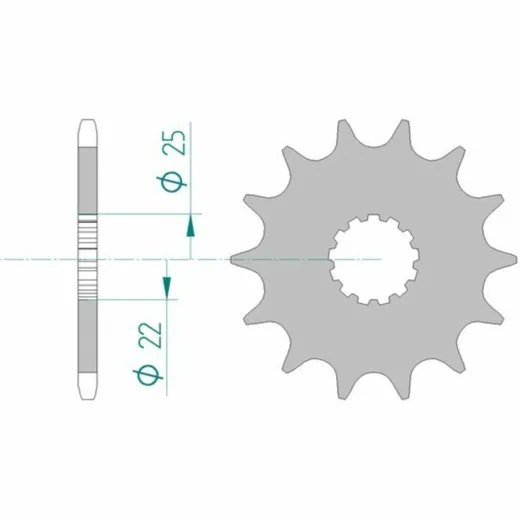 AFAM Standard Stahlritzel vorne 27500 - 520 für Yamaha, Kawasaki, Suzuki