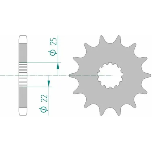 AFAM Standard Stahlritzel vorne 28400 - 530 für Suzuki, Yamaha, Kawasaki 28400-18