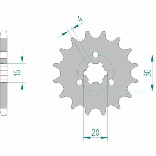 AFAM Standard Stahlritzel vorne 33200 - 428