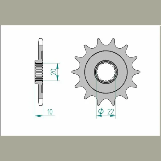 AFAM Standard Stahlritzel vorne 43302 - 520 für Sherco SE2.5I, SE3.0I
