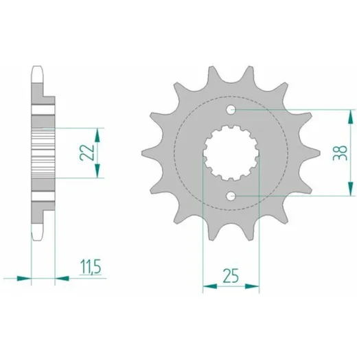 AFAM Standard Stahlritzel vorne 52400 - 520 für Ducati 350SSSUPERSPORT, 400SSSUPERSPORT