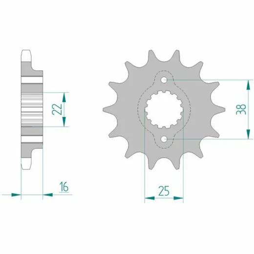 AFAM Standard Stahlritzel vorne 52608 - 525 für Ducati 916, 916MONSTER, 996