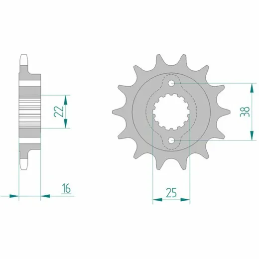 AFAM Standard Stahlritzel vorne 52610 - 520 für Ducati 748, 800MONSTER