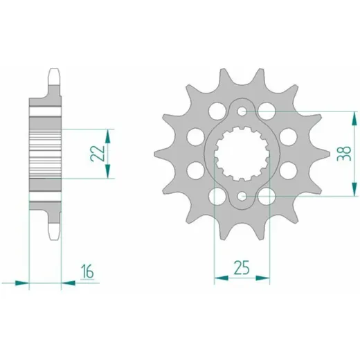 AFAM Standard Stahlritzel vorne 52611 - 520 für Ducati 748, 916, 996