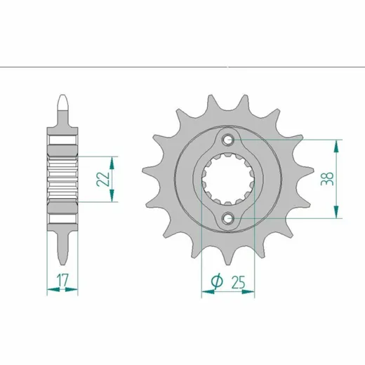 AFAM Standard Stahlritzel vorne 52612 - 520 für Ducati 900MONSTER