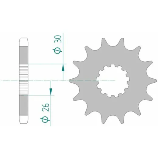 AFAM Standard Stahlritzel vorne 52900 - 530 für Ducati 1200MULTISTRADA, 1260MULTISTRADA 52900-15