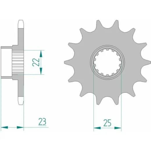 AFAM Standard Stahlritzel vorne 58500 - 520 für Gilera RC600, SATURNO500, XRT600