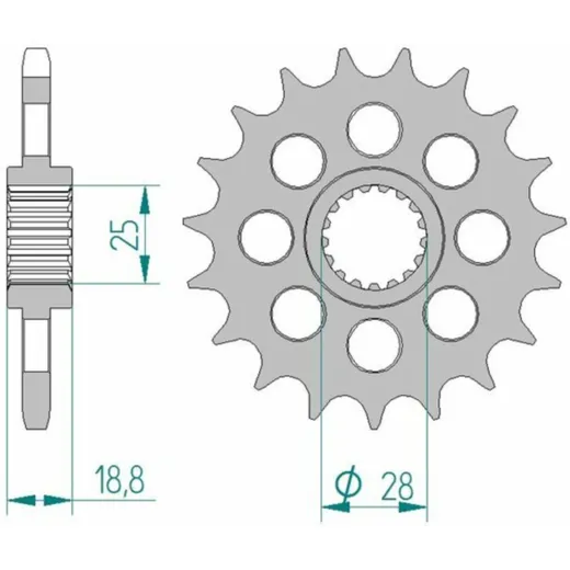 AFAM Standard Stahlritzel vorne 61602 - 525 für BMW F800R, F800S, F800ST