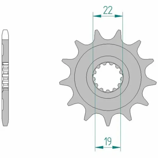 AFAM Standard Stahlritzel vorne 64305 - 520 für Husqvarna TC2504T, TE2504T, TE310