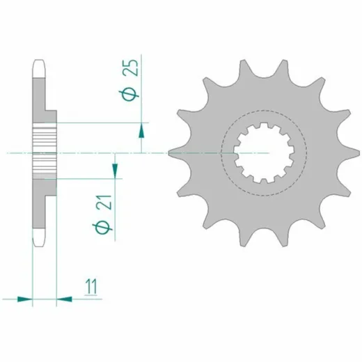 AFAM Standard Stahlritzel vorne 64500 - 520 für Husqvarna CR250, SM610, SMR450 Hyosung TE450RAPIER 64500-14