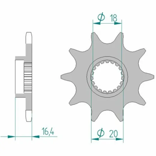 AFAM Standard Stahlritzel vorne 79304 - 520 für Montesa COTA4RT250