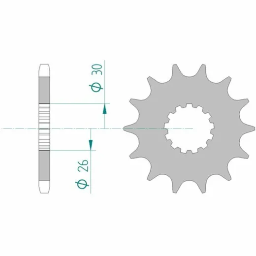 AFAM Standard Stahlritzel vorne 88600 - 525 für Triumph AMERICA865, AMERICA865EFI, BONNEVILLE800 88600-17