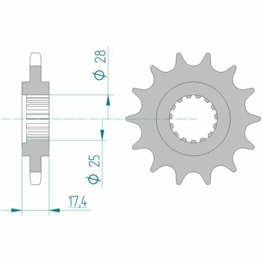 AFAM Standard Stahlritzel vorne 91800 - 525 91800-18