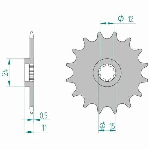 AFAM Standard Stahlritzel vorne 94100 - 415 für Aprilia AF150