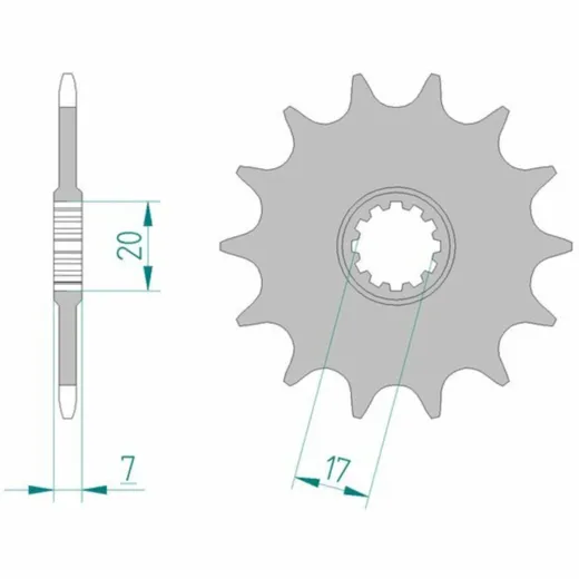 AFAM Standard Stahlritzel vorne 94107 - 415 für Aprilia RS50