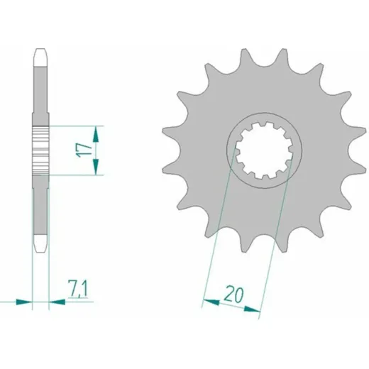 AFAM Standard Stahlritzel vorne 94119 - 420 für Rieju, CPI, Peugeot