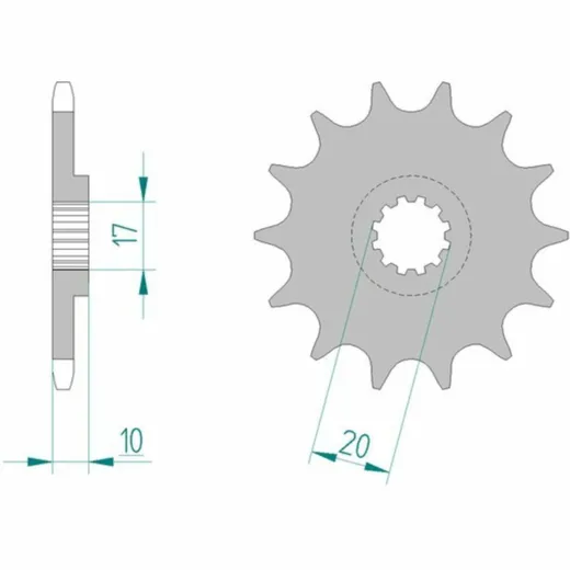 AFAM Standard Stahlritzel vorne 94301 - 520 94301-11