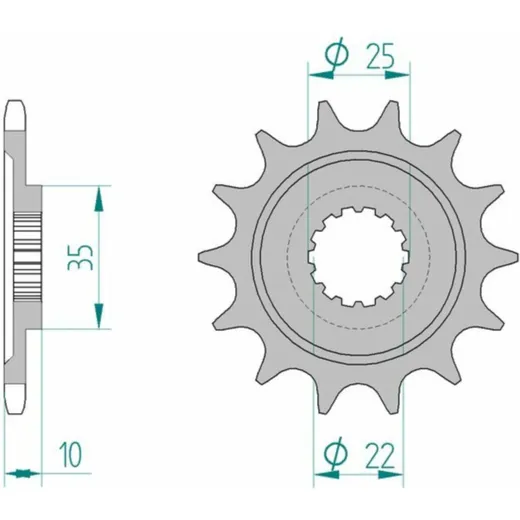 AFAM Standard Stahlritzel vorne 94604 - 520 für MV Agusta BRUTALE750, F41000, F4750