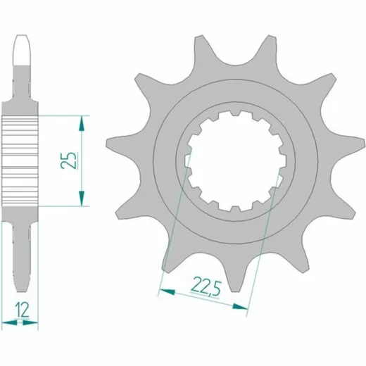 AFAM Standard Stahlritzel vorne 97200 - 520 für GAS GAS CONTACT250ES, TXT125, TXT250