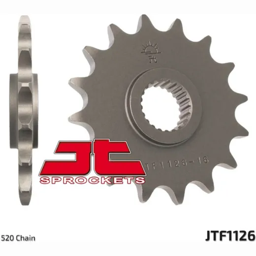 JT SPROCKETS Standard Stahlritzel vorne 1126 - 520 für Aprilia MOTO6.5, PEGASO650, STARK6.5