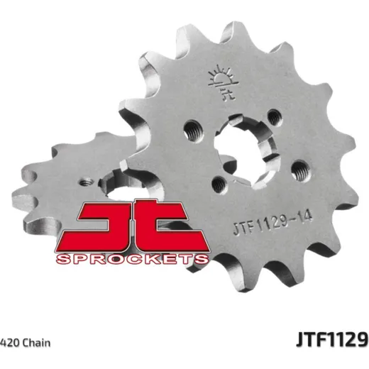 JT SPROCKETS Standard Stahlritzel vorne 1129 - 420 für Aprilia, Derbi, Gilera JTF1129.14