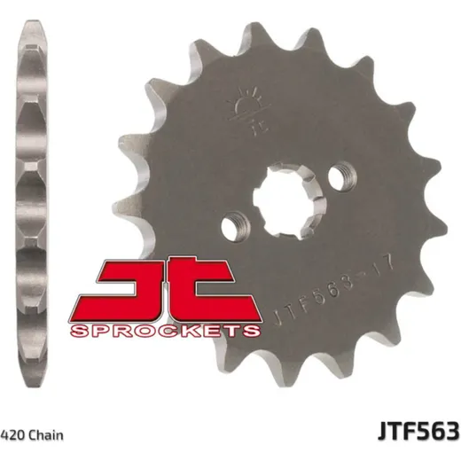 JT SPROCKETS Steel Standard Front Sprocket 563 - 420 for Suzuki AP50, GT50, JR50 Yamaha DT50, DT80, TY50