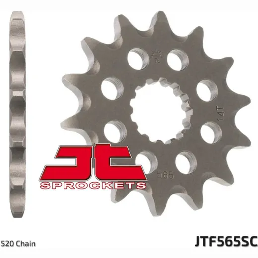 JT SPROCKETS Selbstreinigendes Stahlritzel vorne 565 - 520 für Yamaha, Kawasaki, Suzuki JTF565.14SC