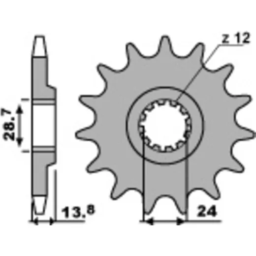 PBR Standard Stahlriztel vorne 2077 - 530 für Kawasaki GPZ1100, ZRX1100, ZRX1200
