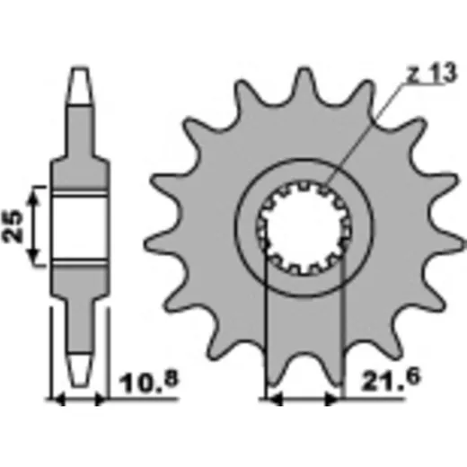 PBR Standard Stahlritzel vorne 2086 - 525 für Yamaha TDM850, TRX850, YZF-R6 2086.17.18NC