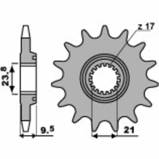 PBR Standard Stahlritzel vorne 2134 - 520 für Honda CRF250R, CRF450L, CRF450R HM CRE-F450R 2134.14.18NC