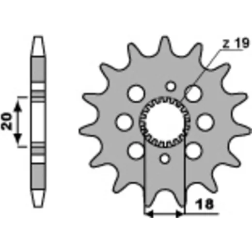 PBR Standard Stahlritzel vorne 2157 - 420 für Honda CRF150R