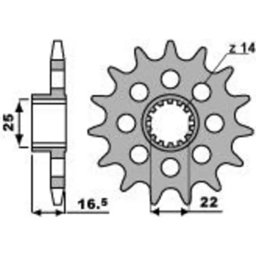 PBR Standard Stahlritzel vorne 2171 - 520 für Ducati 1098, 1198, 749