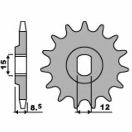 PBR Standard Stahlritzel vorne 2240 - 415 für Husqvarna TC50 KTM 50SX