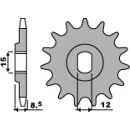 PBR Standard Stahlriztel vorne 2240 - 415 für Husqvarna TC50 KTM 50SX